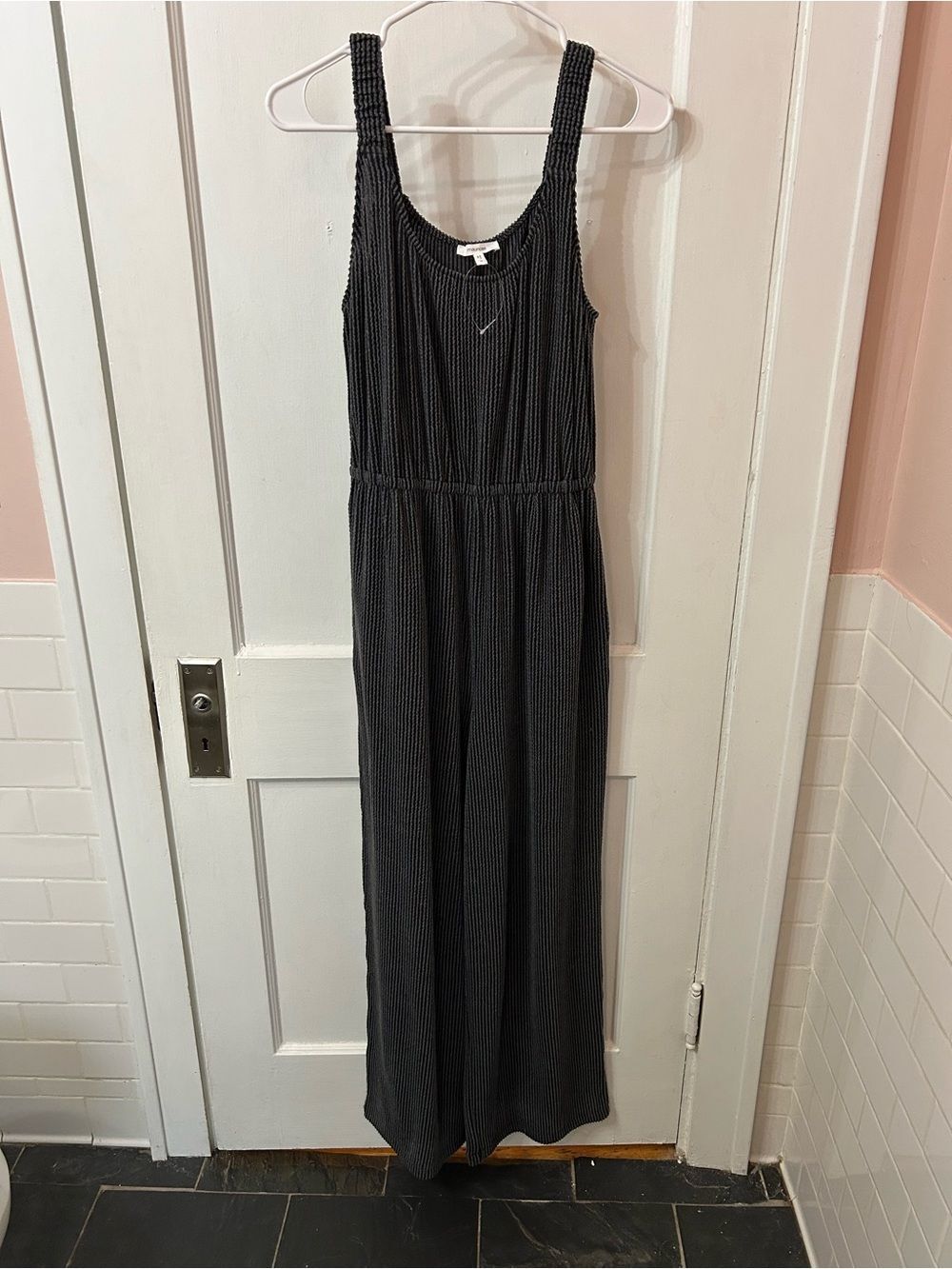 Never Worn Maurices Charcoal Ribbed Maxi Tank Jumpsuit